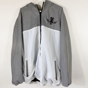 Austin City Limits Reflective Full Zip Jacket Gray White Size XXL